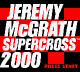 Jeremy McGrath SuperCross 2000 title screen for GameBoy Color